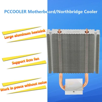 PCCOOLER Cooler de la CPU HB-802 2 Heatpipes de Radiador de Aluminio del Disipador de calor de la Placa base/Northbridge Enfriador de Soporte de Enfriamiento de 80mm Ventilador de la CPU