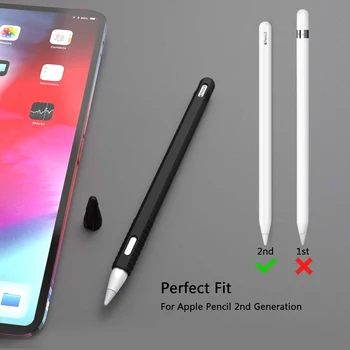 Coloridos Caso Compatible Para Apple Lápiz 2 Caso Compatible Para iPad de la Tableta de Lápiz Táctil Stylus funda Protectora de Silicona Caso de la Bolsa de