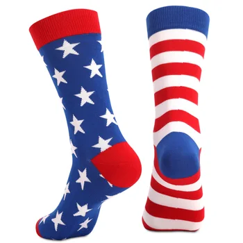 Nuevos Europeos y Americanos de Alta calidad, Transpirable Hombres Calcetines de Algodón de la Bandera Americana de Rayas de Algodón, Calcetines de las Estrellas de la Bandera de los Calcetines de las Mujeres