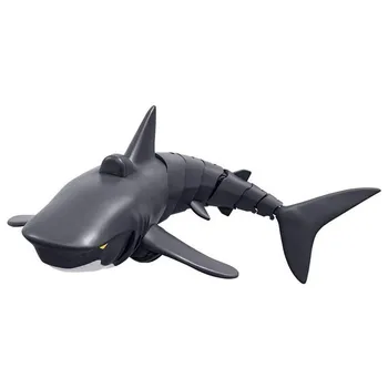 RC Tiburón 2.4 G Control Remoto de Peces de Agua en Verano Peces de Juguete a los Niños Juguetes de Tiburón de Juguete Con Luz Eléctrica Simulación de Tiburón de Juguete
