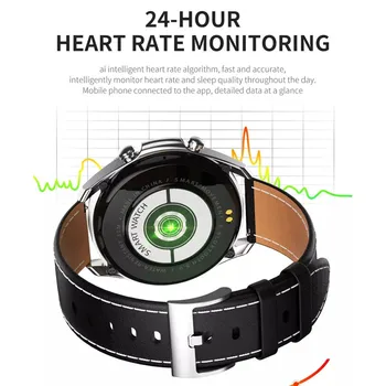 Smart watch hombres 2021 Bluetooth para llamadas de vigilancia de la Salud smartwatch de Fitness reloj de Moda de cuero para ropa Inteligente mujeres