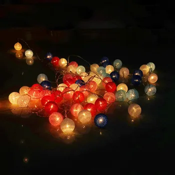 DIY LED Color de la Bola de Algodón Luces de Wabi-Sabi de Hadas de la Luz Guirnalda Decoración Nórdica Cadena de Decoración para el Hogar Mordern de la Boda Decoración de la Luz de la Noche