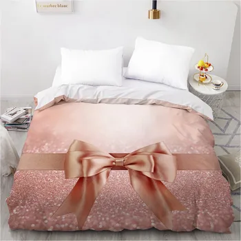 1 Pcs Impreso en 3D Caja Rosa funda de Edredón de 240x220 Rey Tamaño de Impresión NO Fundas de almohada Y SIN Hojas Textiles para el Hogar Consolador