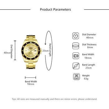 2021 Superior de la Marca de Lujo de los Hombres de la Moda de Oro de Relojes calendarios Sencillos Hombres de Negocios de Acero Inoxidable Reloj de Cuarzo Relogio Masculino