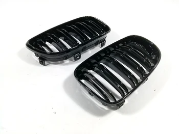 Hi-end de color Negro Brillante, Colorido ABS Delantera del Coche de Parachoques Radiador Rejilla de Malla de Obras Auto Parrillas Para BMW Serie 1 E82 E87 E88