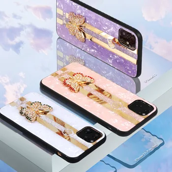 Diseño de moda con Diamantes incrustados de Mariposa de Teléfono de los Casos para el Iphone 11 Pro Max 12 Mini Pro XR XS 8 X 7 Plus de Silicona TPU Caso