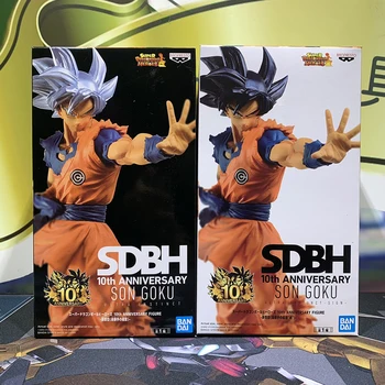 Original Banpresto D B Super Héroes 10º Aniversario Ultra Instinto Goku Figura de Acción Modelo de la Colección de Juguetes Figurals Brinquedos
