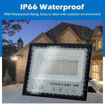30W, 50W, 100W, 200W LLEVÓ la Luz de Inundación de la CA 220V al aire libre del Reflector Reflector Impermeable IP66 Super Brillante Lámpara de Calle del LED para el Jardín
