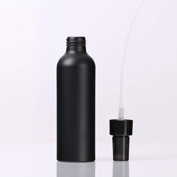 30/50/100/150 ml Portátil de Viaje Negro de Aluminio de la Botella de Vacío de Perfume de la Botella de Spray Puro Loción Esencia Botella de la Loción Contenedor