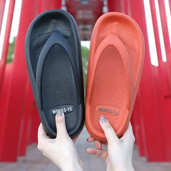 2021New Grueso Inferior de la Plataforma Cuñas Mar Flip-Flop de la Correa de las Sandalias de Verano Suave Zapatillas de Baño Diapositivas al aire libre de Interior de los Zapatos de las Mujeres