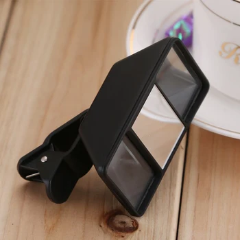 3D Estereoscópico Lente de la Portátil 3D Mini Lente de Teléfono 3D Estereoscópico de la Lente Smartphone 3D de la Cámara Estéreo de Fotos Lente Ojo de pez Con Clip