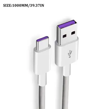 5A USB Tipo C Cable USB 3.1 Cargador Rápido de Datos de Tipo C, de Plata Sobrealimentar Cable USB Cable de ca para Huawei P10 P20 Pro Mate 10