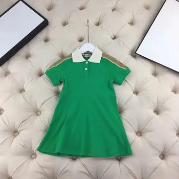 2021 nuevo verano verde de la marca de lujo de Chicas Ropa de Niños Ropa Vestidos para la Fiesta de Cumpleaños de Disfraces vestido de los niños