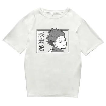 Verano Haikyuu T-shirt de la Ropa de los Hombres de la Novedad Unisex Anime Camisetas Transpirable Cómodo Camisetas de Cuello Redondo de Manga Corta Tops