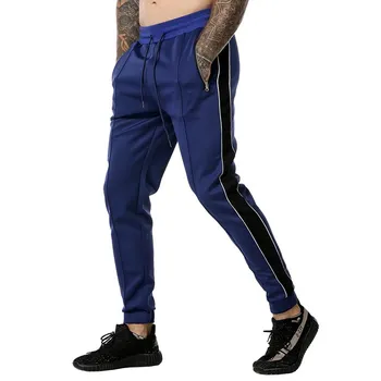 Mens pantalones deportivos sport fitness pantalones de los hombres casual pantalones de pista de jogging pantalones