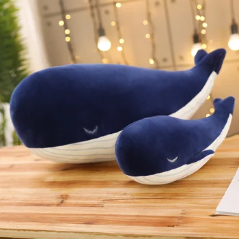 25cm de dibujos animados de la Ballena Azul de Peluche Juguetes de Peluche Suave Encantador de Animales del Mar Muñecos Lindos Peces Almohada para Niños de Cumpleaños Regalos de Navidad
