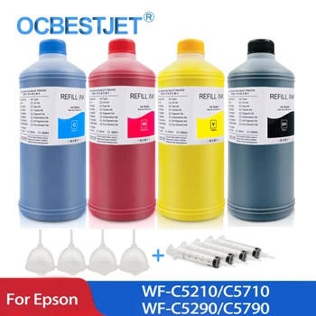 1000ml Pigmento de la Tinta Para Epson T9451 T9481 T9741 T902XL Para Epson WF-C5210 WF-C5710 WF-C5290 WF-C5790 WF-C869Ra PX-S884 Impresora