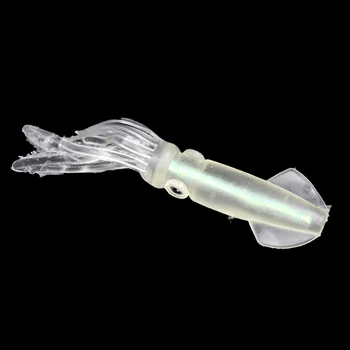 1pc Suave Transparente de Calamar Atraer a los Cebos 10.5 cm/9 g de Lubina Trolling Señuelos de Pesca Wobblers Artificial Abordar