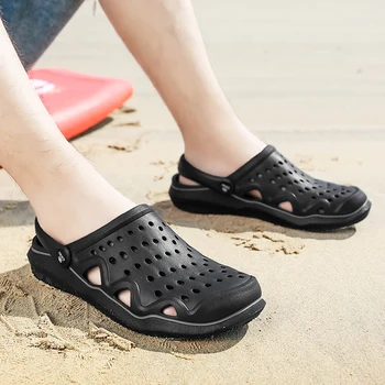 Verano par de modelos agujero zapatos zapatos de playa de ocio jalea zapatos de los hombres zapatos de las sandalias de camuflaje zapatillas sandalias de Dos maneras de usar