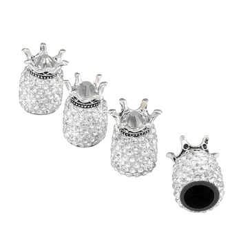 Pack de 4 diamantes de imitación de Aire de las Llantas del Vástago de la Válvula Caps Cubiertas para Coches Suv Camiones Auto