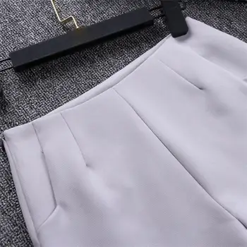 2021 Cintura Alta Delgada de Una línea de Traje de pantalones Cortos Femeninos Amplia Patas Estilo coreano Casual Nuevos Pantalones Cortos de la Mujer pantalones Cortos