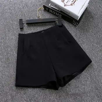 2021 Cintura Alta Delgada de Una línea de Traje de pantalones Cortos Femeninos Amplia Patas Estilo coreano Casual Nuevos Pantalones Cortos de la Mujer pantalones Cortos