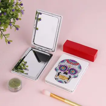 DIY Especial de Diamante en Forma de Pintura de la Vanidad Espejo Cosmético Espejos de Maquillaje de Regalo de Navidad para la Novia de Artesanías