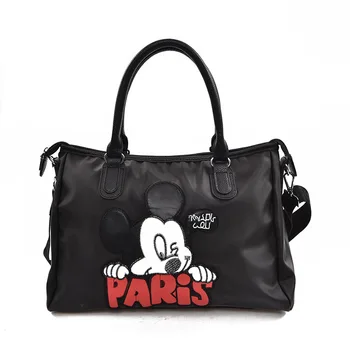 Disney new Mickey mouse impermeable de dibujos animados bolsa de hombro de viajes de la mano de Embarque gran paquete bolsos estudiante de la bolsa de equipaje de la señora de la bolsa de
