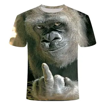 Los hombres de los Animales Camiseta Orangután /Mono 3d de Impresión de la Camiseta de los Hombres Divertidos Camisetas Tops de Manga Corta O-Cuello de la Impresión 3d de la Ropa de Verano