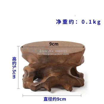 Caoba tallado de piedra raíz de la talla de la base de madera maciza tetera jarrón de la maceta, artesanías de madera de la decoración de soporte