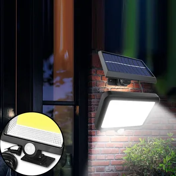 Solar del LED de la Pared de la Inducción de la Lámpara IP65 COB Luz de Pared del Sensor de Movimiento PIR Parque Jardín del Patio de la Calle accionadas Solares de la Lámpara