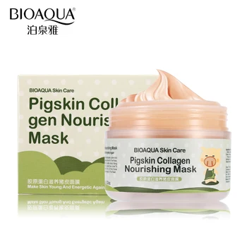BIOAQUA piel de cerdo Proteína de Colágeno Máscara para la Cara Hidratante Anti-Envejecimiento de la Arruga de Tratamiento del Acné, Poros del Encogimiento