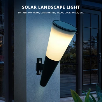 Solar de la Lámpara de Pared Impermeable de Farolas Solares para el Exterior de 2/color Cambiante Colorido Paisaje de la Lámpara del Pasillo Jardín Focos