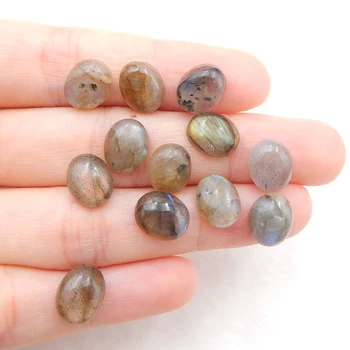 12pcs Labradorita Natural Oval de Piedras preciosas cabujón de perlas Para la Joyería de BRICOLAJE Pulseras de los Encantos Pendientes Colgante 10x8x5mm,6.1 g