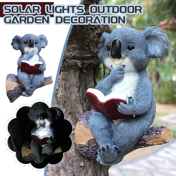 1pc Koala Forma de energía Solar Hermoso Paisaje Creativo de la Lámpara Decorativa de la Lámpara del Jardín de la Lámpara Solar Led Luz al aire libre