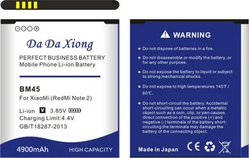 Da Da Xiong 4900 mah BM45 BM-45 BM 45 de la Batería para el Xiaomi Redmi Note 2 Batería de Arroz Rojo Nota 2 Primer Hongmi Note2 Batterie