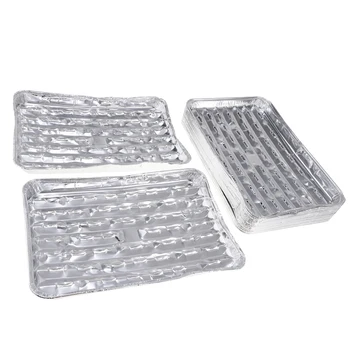 20pcs/set Desechables de papel de Aluminio Sartenes Barbacoa para Asar las Bandejas de la Placa de Hornear