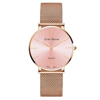 De alta Calidad de las mujeres relojes Impermeables de 36mm relojes de lujo movimiento de Cuarzo de acero inoxidable relojes de pulsera para las mujeres