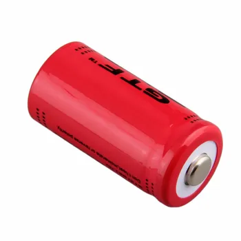GTF 2800mAh 16340 Batería CR123A 3.7 v Rojo Recargable de Li-ion de la Batería De la luz del flash de las Baterías de litio