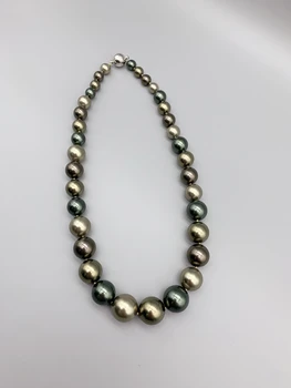 Se graduó Tamaños Multicolor Shell Collar de Perlas Broche Magnético Estilo Corto Para las Mujeres y las Niñas Regalos de 18 Pulgadas