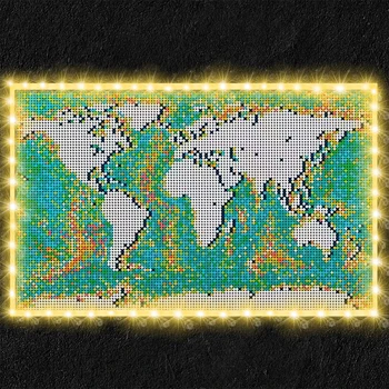 LED Light Set Para 31203 Mapa del Mundo (Sólo la Luz del LED, No hay Bloque Kit)
