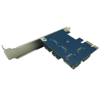 PCI express PCI-E Adaptador de 1 Vuelta 4 PCI E de la Ranura de 1x a 16x USB 3.0 de Minería de datos Especiales de la Tarjeta Vertical de PCIe Convertidor BTC Minero la Minería