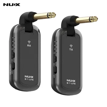 NUX B-1 LITE 2.4G Guitar Wireless System Transmitter & Receiver 4 Channels 18M Effective Range Built-in Rechargeable Battery