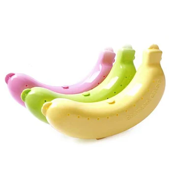 Nuevo Estilo de la oferta Especial de Plástico de Plátano Protector de Cuadro Contenedor Titular Caso de los Alimentos del Almuerzo de Frutas de Almacenamiento Box37