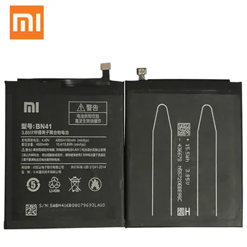 XiaoMi Teléfono de la Batería BN41 Para Xiaomi Redmi Nota De 4 / Hongmi Nota 4X MTK Helio X20 Reemplazo de la Batería de 4000mAh