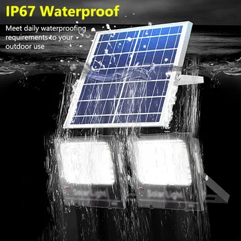 360LEDs Potente Solar del LED Lámpara de Jardín al aire libre de las Luces de Inundación IP67 Impermeable del Reflector Reflector Lámpara de Pared con mando a distancia Inalámbrico