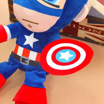 27 cm de Disney Marvel Avengers Peluche Suave Héroe Capitán América, Iron Man, Spiderman Juguetes de Peluche de la Película de Muñecos de Regalos de Navidad para los Niños