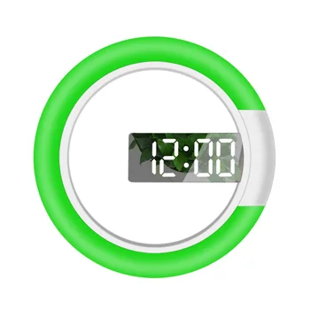 LED Hueco RGB Reloj de Pared Termómetro Espejo Moderno Diseño Colorido de los Relojes de Alarma Para el Hogar Sala de estar Decoración de Control Remoto