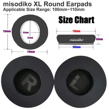 Misodiko [XL Ronda] Reemplazo de Auriculares con Almohadillas de Cojines Adecuados para Beyerdynamic DT770 DT880 DT990 DT1770 DT1990 Pro