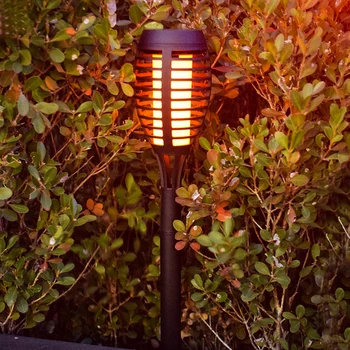 2/6Pcs Solar de la Llama de la Antorcha de Luz que Parpadea el LED de la prenda Impermeable del Césped de la Lámpara de Iluminación de la Trayectoria del Paisaje de la Lámpara de la Decoración Para el Jardín de Patio Patio
